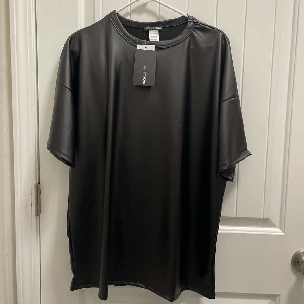 Black Fashion Nova Chelsea Faux Leather set.